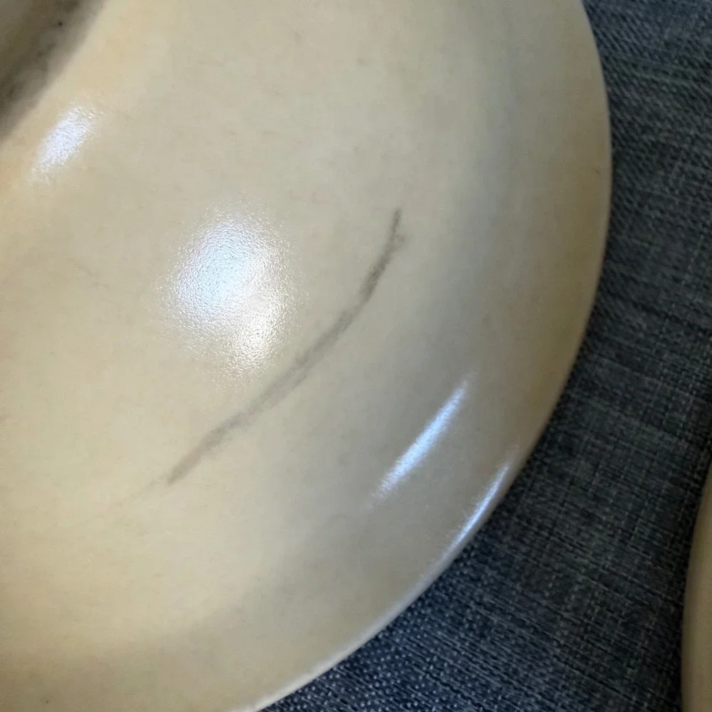 VTG Pfaltzgraff Village Stoneware Cereal/Soup Bowls Set of 4 Brown Folk Art USA